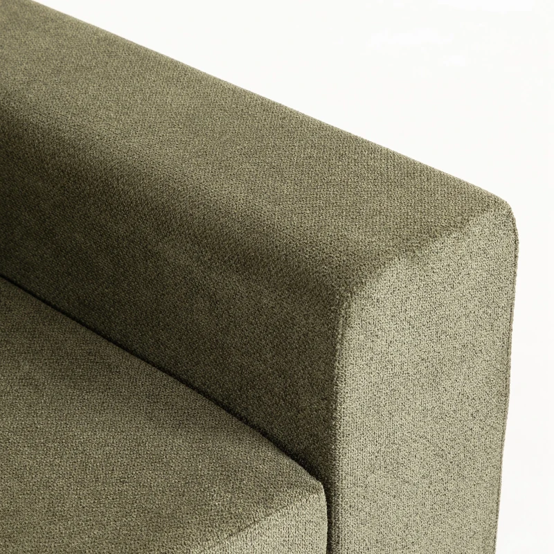 HOMCOM Canapé Convertible 2 Places 4 en 1, Canapé-Lit Compressé en Chenille 208 cm avec Assise Large, 2 Oreillers, Vert