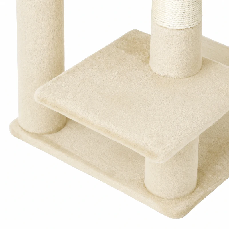 PawHut Krabpaal 184 cm met 3 krabpalen, ligplekken, speelbal, hangmat en ladder, voor katten tot 6 kg