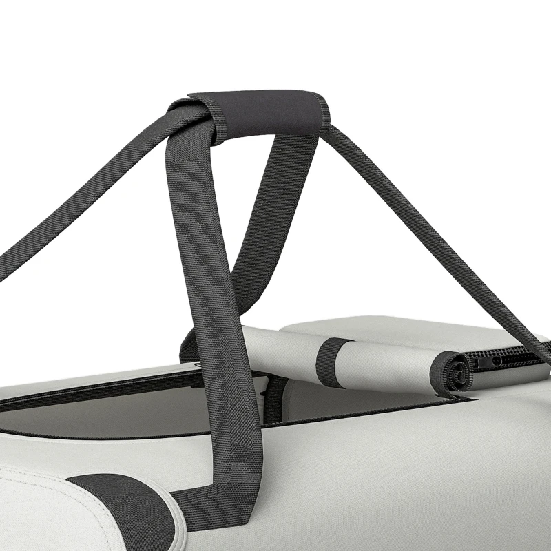 PawHut Sac de transport souple pour chien avec sangle à boucle de sécurité, coussin lavable et gamelle pliable, gris clair