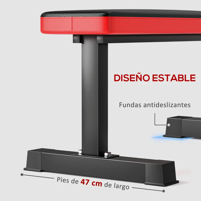 SPORTNOW Banco de Musculación Carga 300 kg Banco de Abdominales para Entrenamiento de Cuerpo Completo en Casa Gimnasio Negro