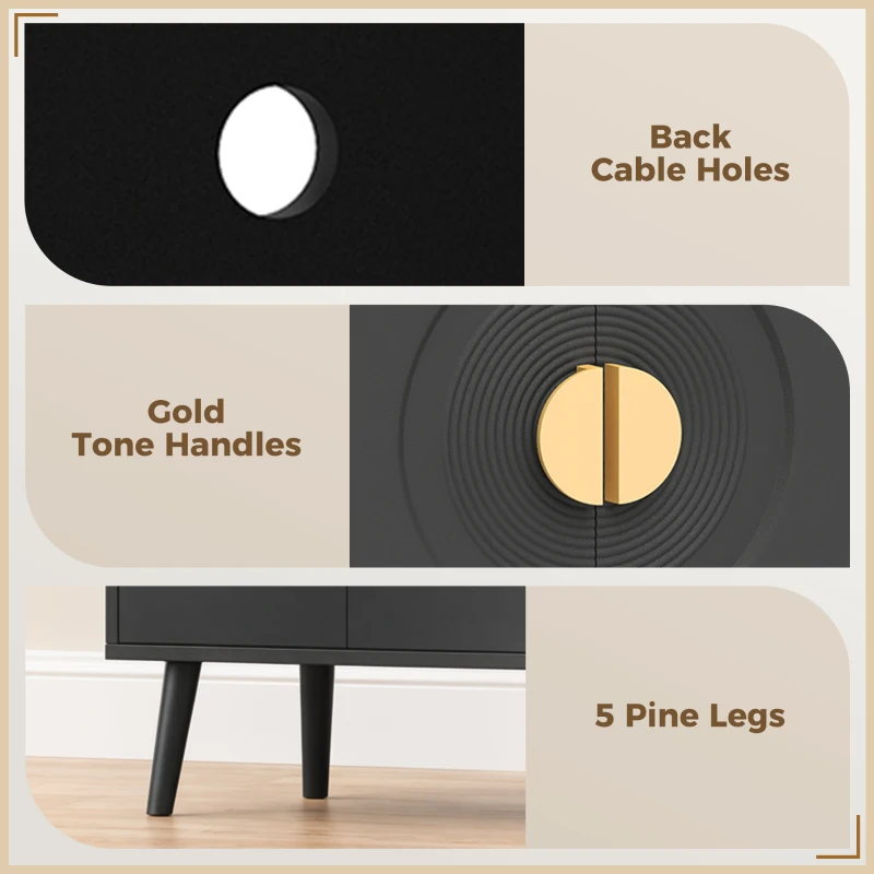 HOMCOM Record Player Stand, Vinyl Record Holder with Storage Holds Up to 300 Albums with Flip-Top Compartment, Black