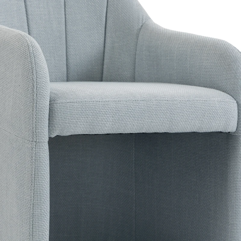 HOMCOM Sillón de salón moderno cómodo Sillón de lectura Cojín grueso Gris