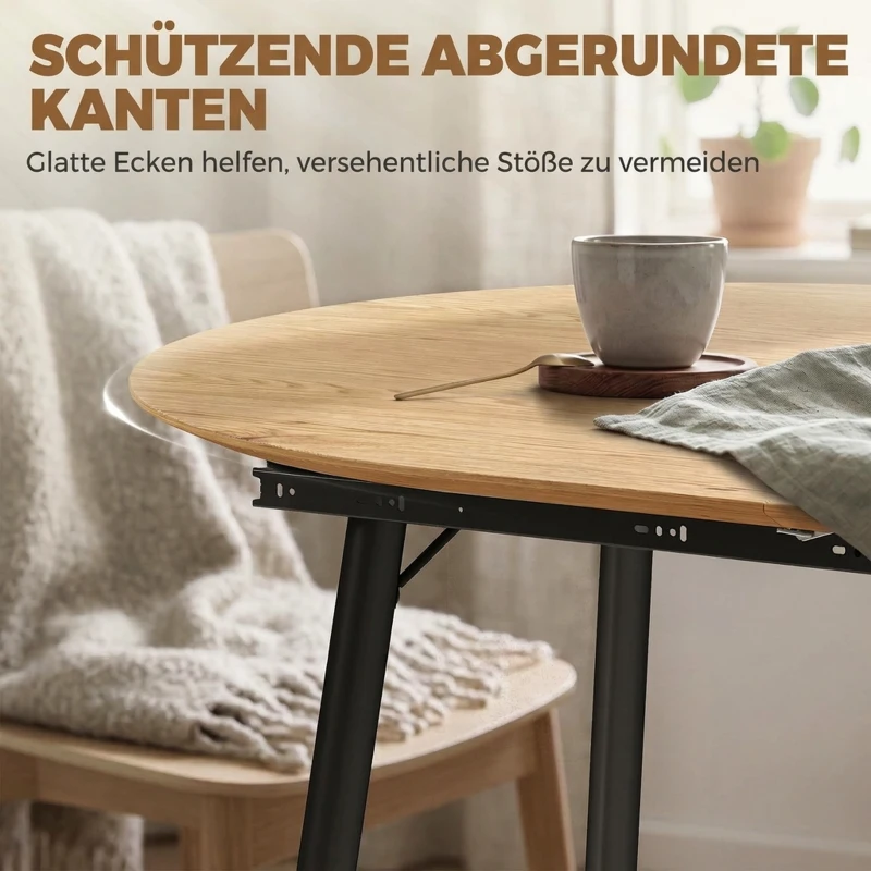 HOMCOM Stół rozkładany 120-160 x 80 cm stół jadalny dla 4-6 osób w stylu wiejskim do kuchni, jadalni, dąb