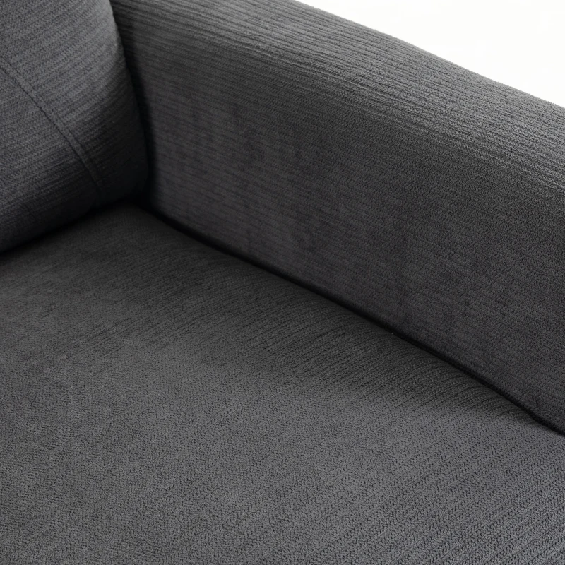 HOMCOM Elektrische relaxstoel met opsta-hulp, massage en warmte, chenille fauteuil met pocketveren, donkergrijs