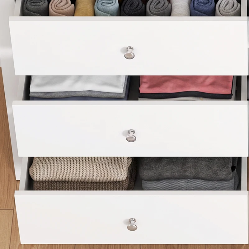 HOMCOM Commode 6 Tiroirs, Meuble de Rangement avec Glissières Fluides, Chiffonnier, Style Moderne, 118 x 39,5 x 75,5 cm, Blanc