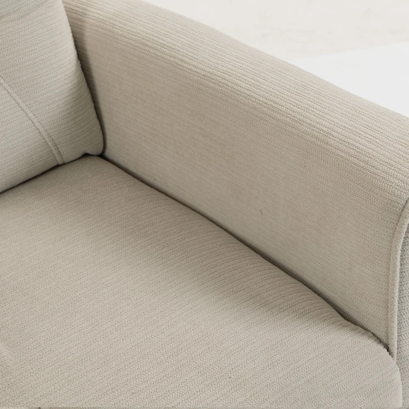 HOMCOM Relaxstoel met elektrische opstahulp, massage en warmte, chenille fauteuil met pocketvering, greige