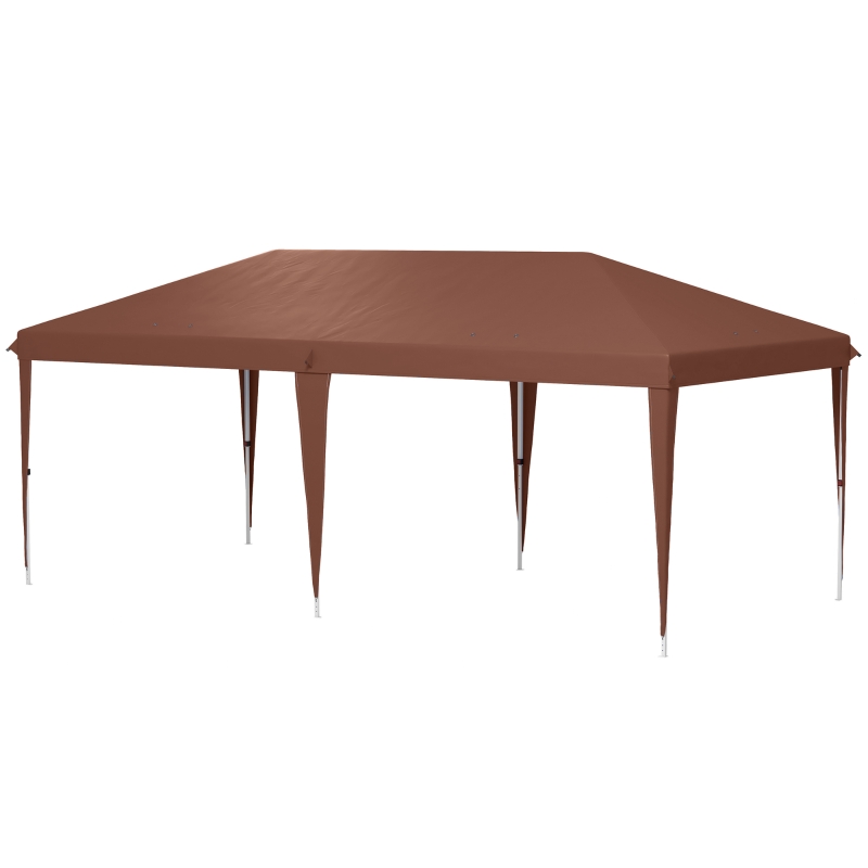 Outsunny Gazebo Pieghevole 6x3 Pop Up con Altezza Regolabile in 3 Livelli e Borsa da Trasporto, Gazebo da Esterno Resistente in Acciaio e Tessuto Oxford, per Giardino, Feste, Campeggio, Caffè
