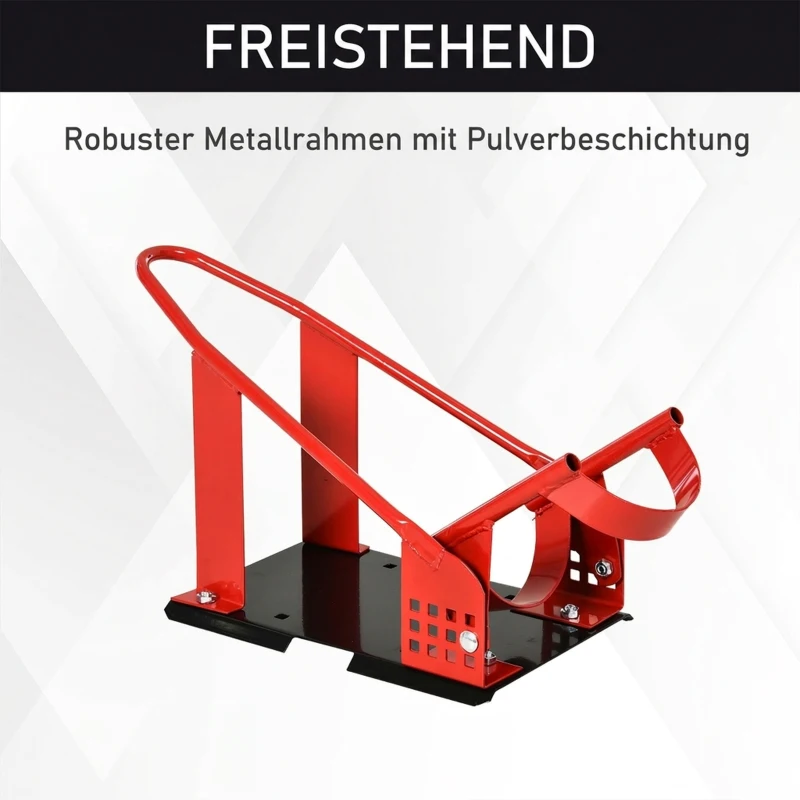 HOMCOM Motorstandaard voor 80-155 mm Voorwiel, Verstelbare Wielklem met 12 Standen en Voorgeboorde Gaten, tot 450 kg