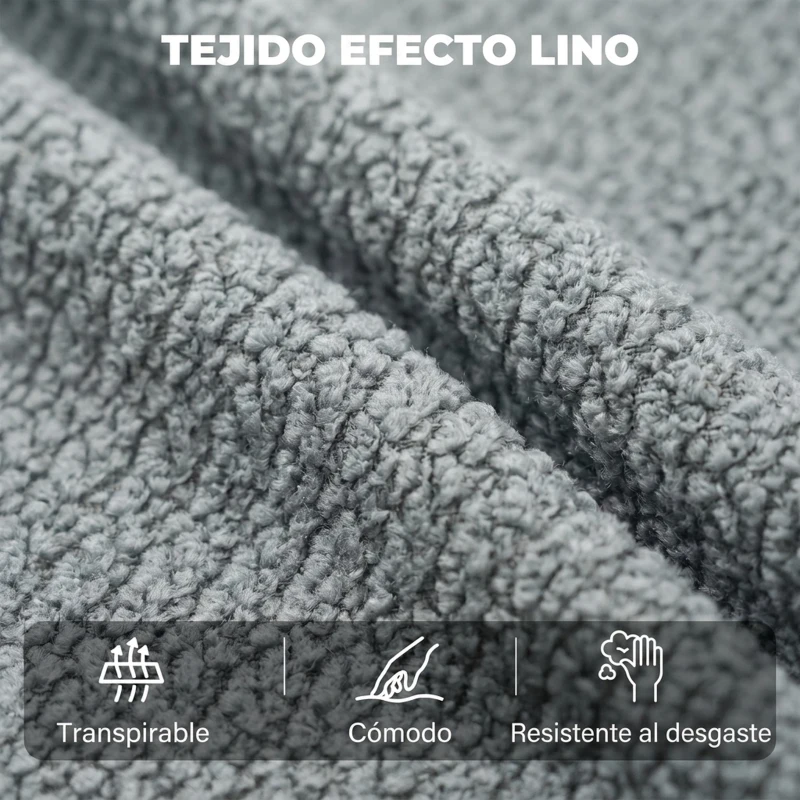 HOMCOM Sillón Relax Reclinable Eléctrico de Lino con Asiento con Muelles Reposapiés Mando USB y 2 Bolsillos Laterales Verde