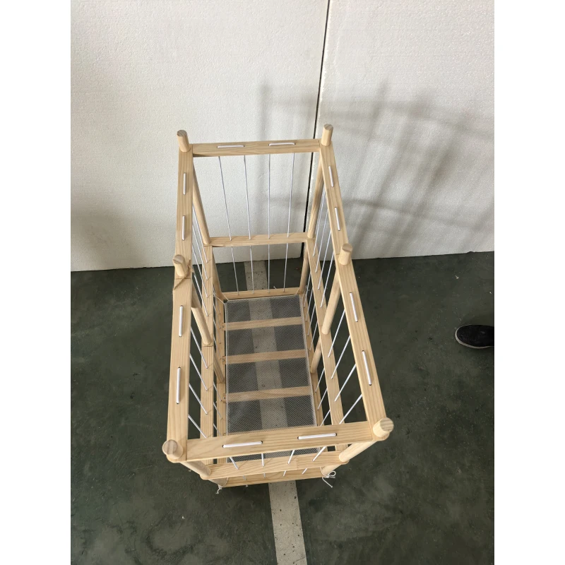 AIYAPLAY Organizador de Peluches de Madera con Cordones Elásticos Estantería Infantil de Juguetes 3-8 Años 76x40x94,5 cm Natural