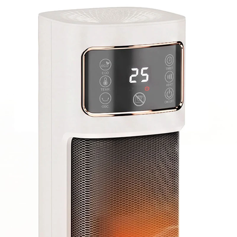 HOMCOM Keramische kachelventilator, 2.000 W, 4 standen, thermostaat, afstandsbediening, energiebesparend