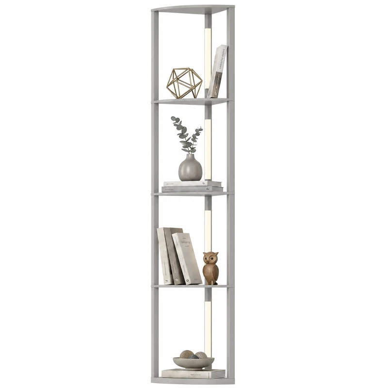 HOMCOM 4-Tier Corner Floor Lamp