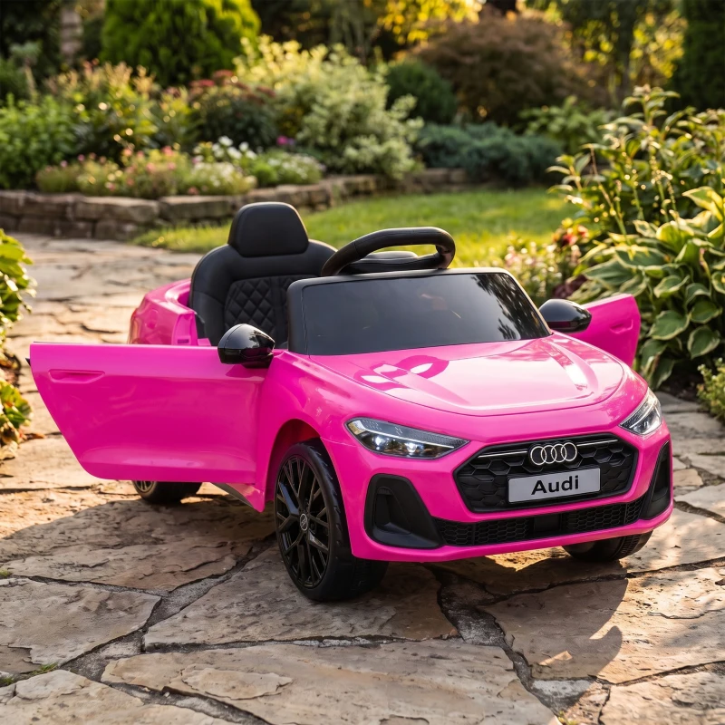 AIYAPLAY Elektrische kinderauto Audi A5L 12V met 2,4G-afstandsbediening, 2 motoren, lithiumaccu, softstart, vierwielvering