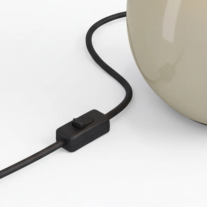 HOMCOM Tafellamp, vintage nachtkastlamp met keramische voet, linnen kap en E27-fitting