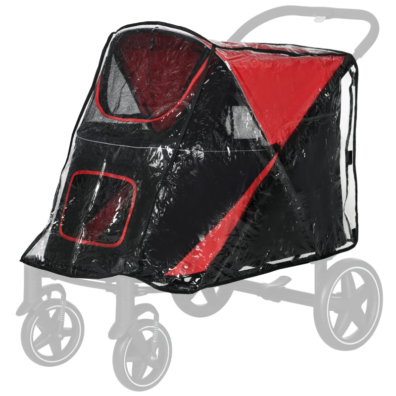 PawHut Regenhoes voor hondenbuggy met achteringang en klittenbandsluiting