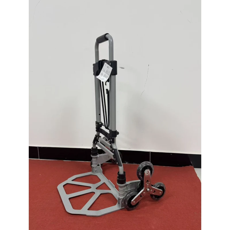 HOMCOM Carrinho Porta-Pacotes para Escadas Dobrável 6 Rodas, Capacidade 75kg, Estrutura Aço e Liga de Alumínio, Prata