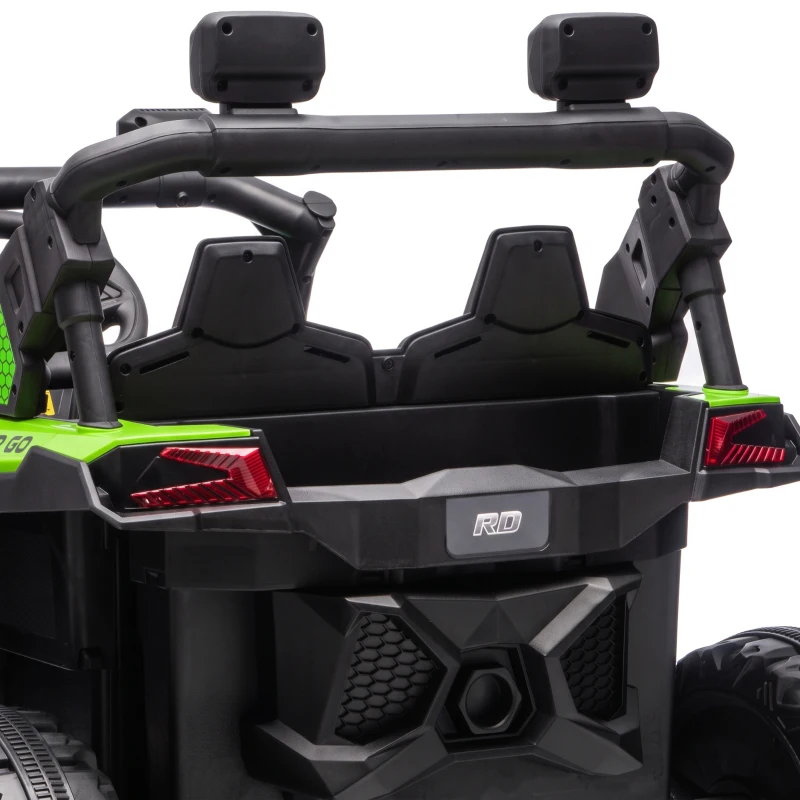 AIYAPLAY 24V 2 Seater Ride On Truck Car for Big Kids with Remote Control, Dual Motors, 4-Wheel Suspension for Ages 3-8, Green