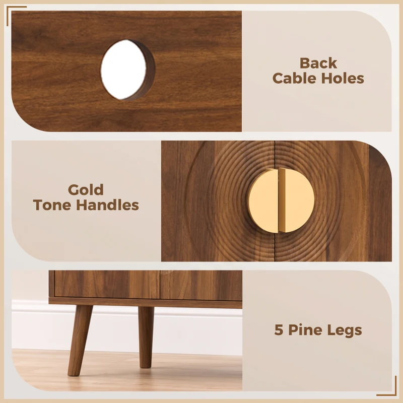 HOMCOM Record Player Stand, Vinyl Record Holder with Storage Holds Up to 300 Albums with Flip-Top Compartment, Walnut