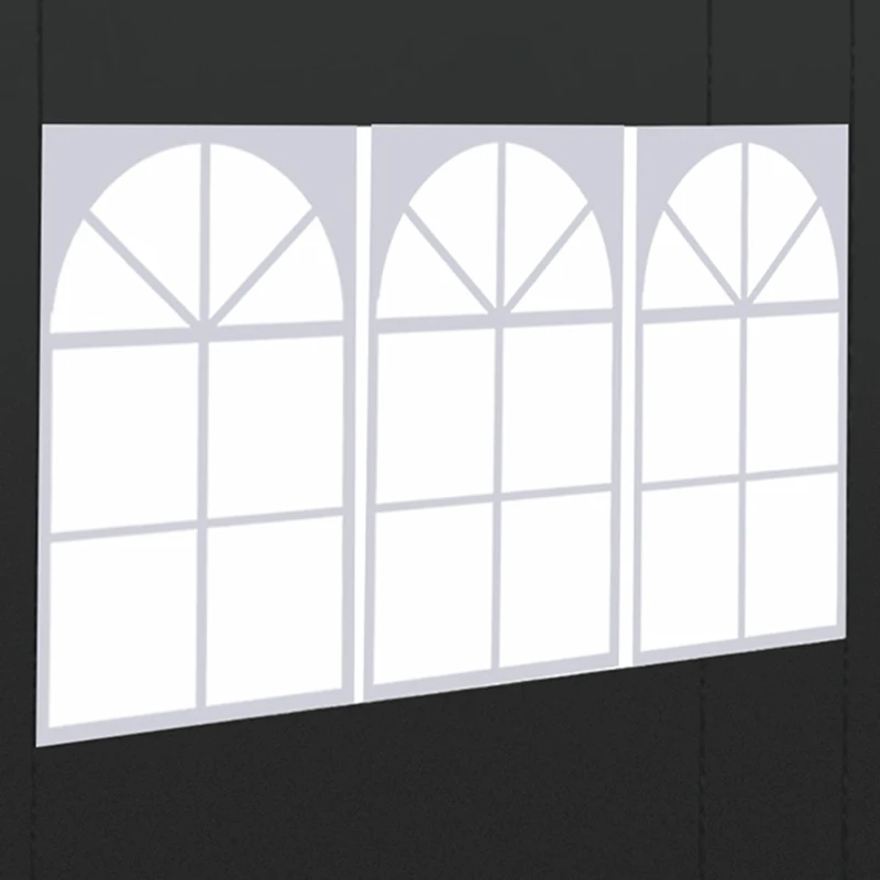 Outsunny 2.95 Meters Gazebo Replaceable Exchangeable Side Panel Wall Panels Walls With Window, Black