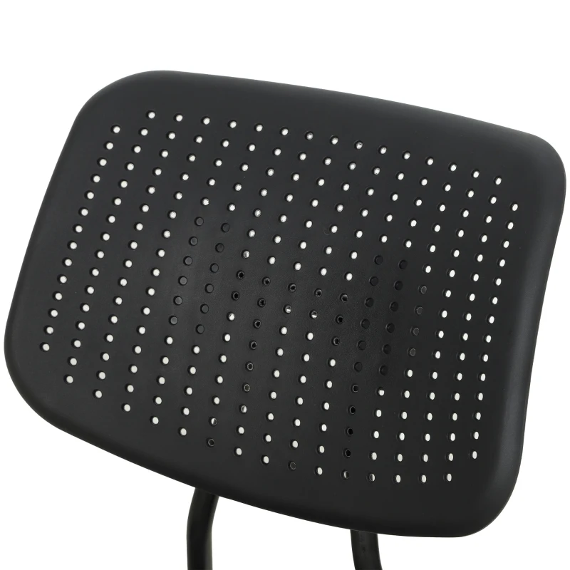 HOMCOM Chaise à Genoux Ergonomique avec Dossier, Siège Assis Genoux Réglable en PU sur Roulettes, Noir