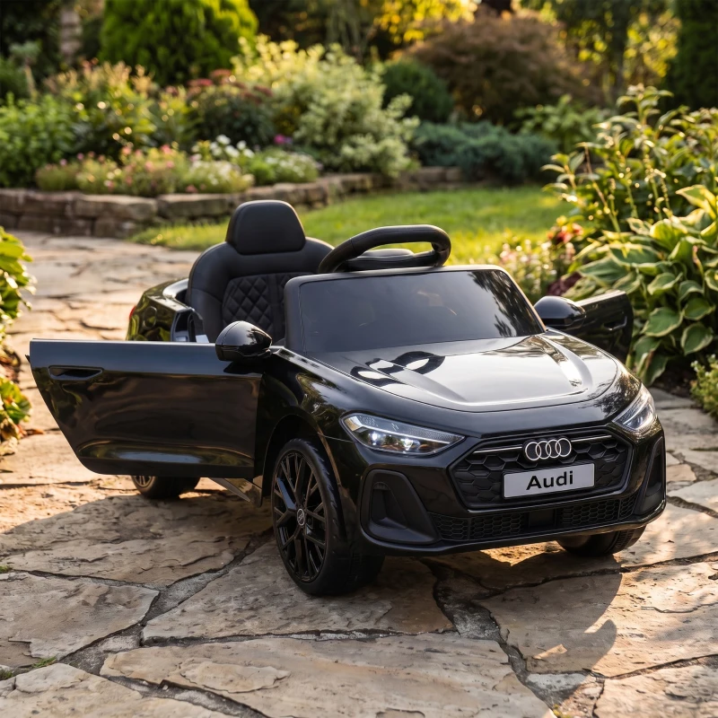 AIYAPLAY Elektrische kinderauto Audi A5L 12V kinderauto met 2,4G-afstandsbediening, 2 motoren, lithiumbatterij, softstart, 4-Rad-Federung