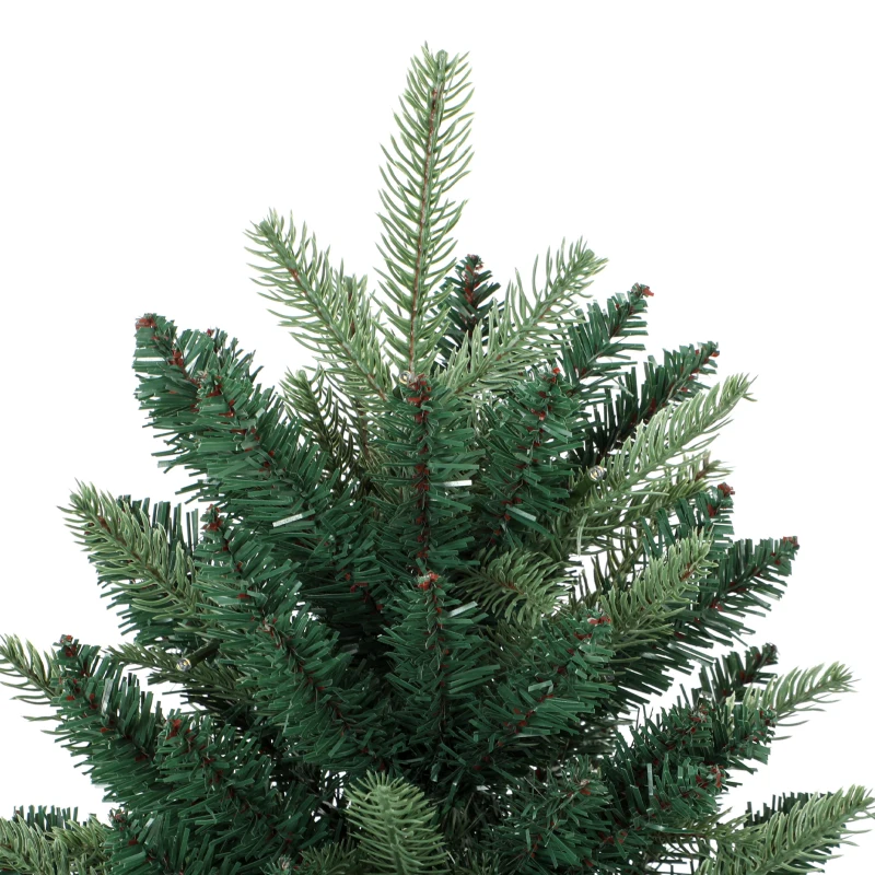HOMCOM Realistic Xmas Tree, 4ft Prelit Artificial Christmas Tree with 80 Lights, Green