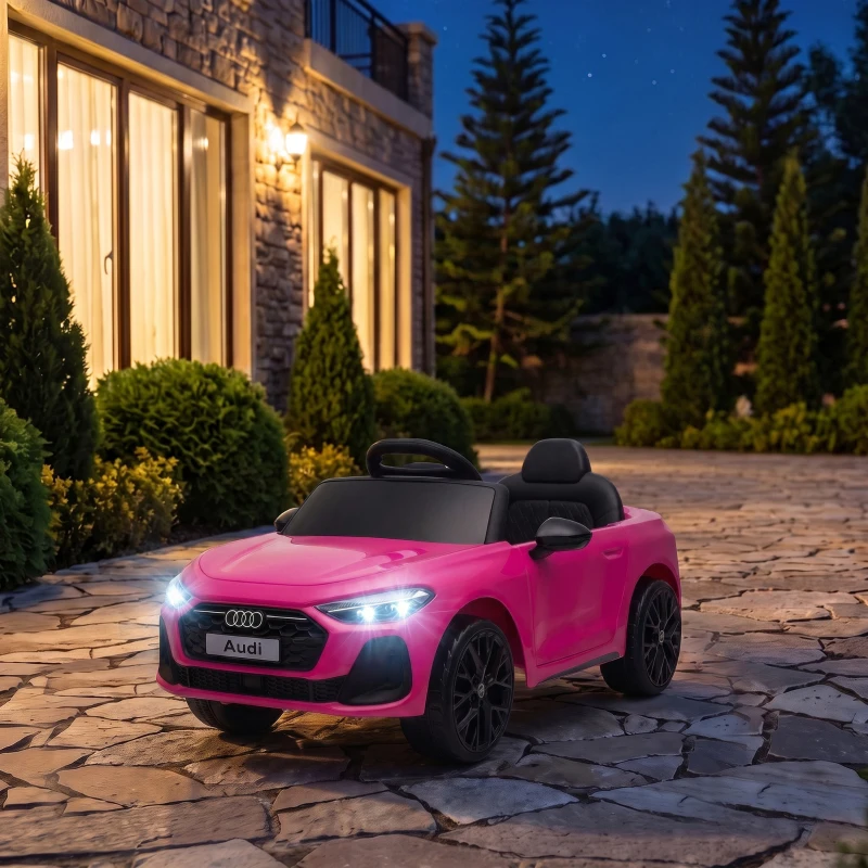 AIYAPLAY Elektrische kinderauto Audi A5L 12V met 2,4G-afstandsbediening, 2 motoren, lithiumaccu, softstart, vierwielvering