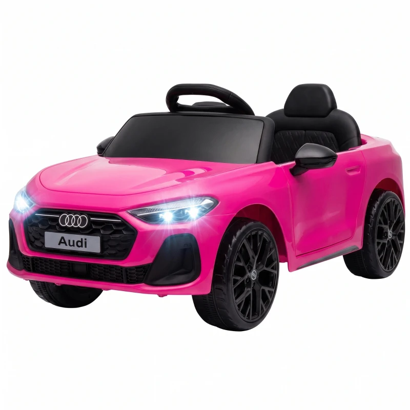 AIYAPLAY Elektrische kinderauto Audi A5L 12V met 2,4G-afstandsbediening, 2 motoren, lithiumaccu, softstart, vierwielvering