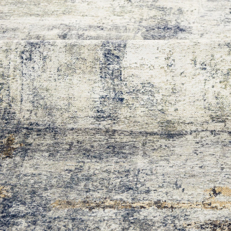 HOMCOM Vloerkleed van polyester met modern artistiek patroon, wasbaar, grijs