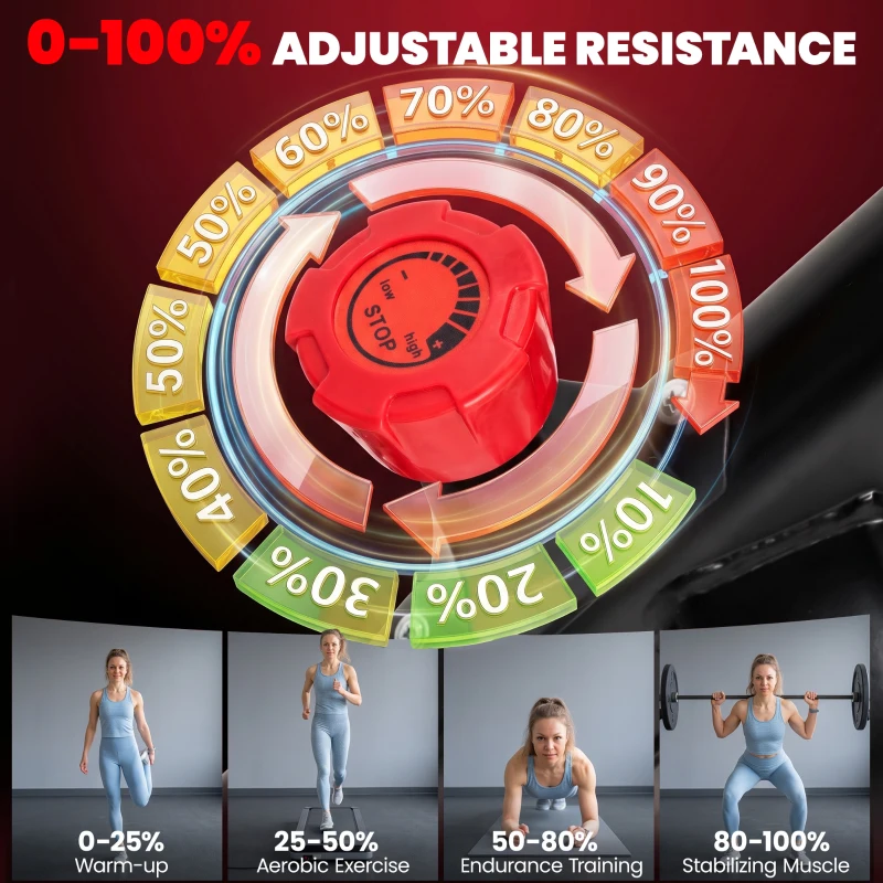 SPORTNOW Exercise Bike for Home Gym with Smart APP, Magnetic Resistance, Adjustable Seat & Handlebars, LCD Display, Wheels