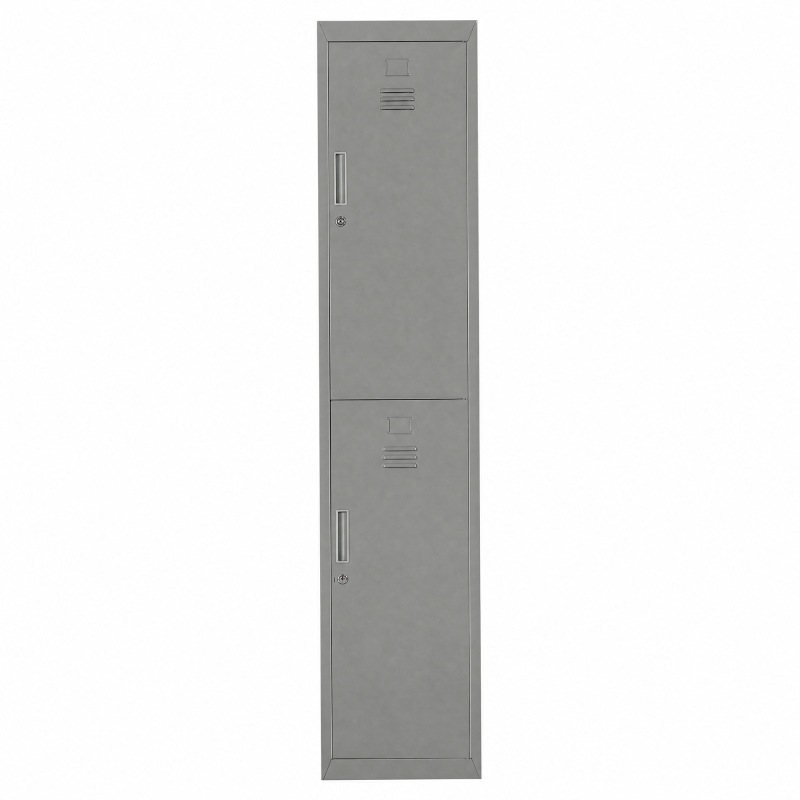 Vinsetto Armoire métallique à casiers avec 2 compartiments, verrouillable avec 2 clés, 4 étagères, 38 x 46 x 180 cm, gris