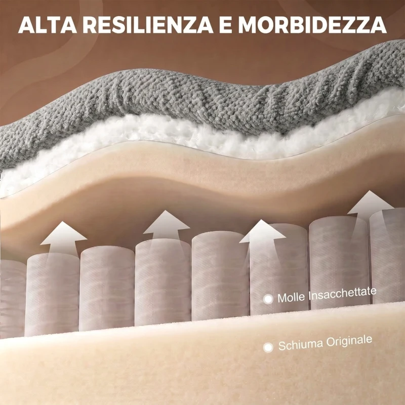 HOMCOM Poltrona Reclinabile Manuale 155° con Poggiapiedi, Girevole a 360° in Ciniglia, Grigio Chiaro