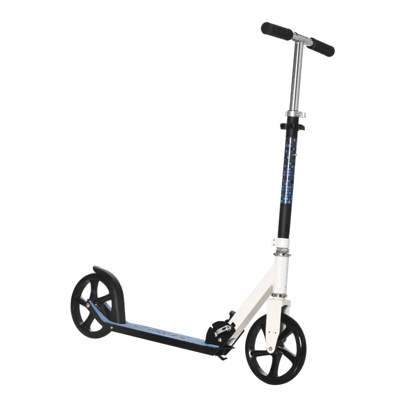 HOMCOM Kickstep kinder stadstep steo in hoogte verstelbaar inklapbaar aluminium wit