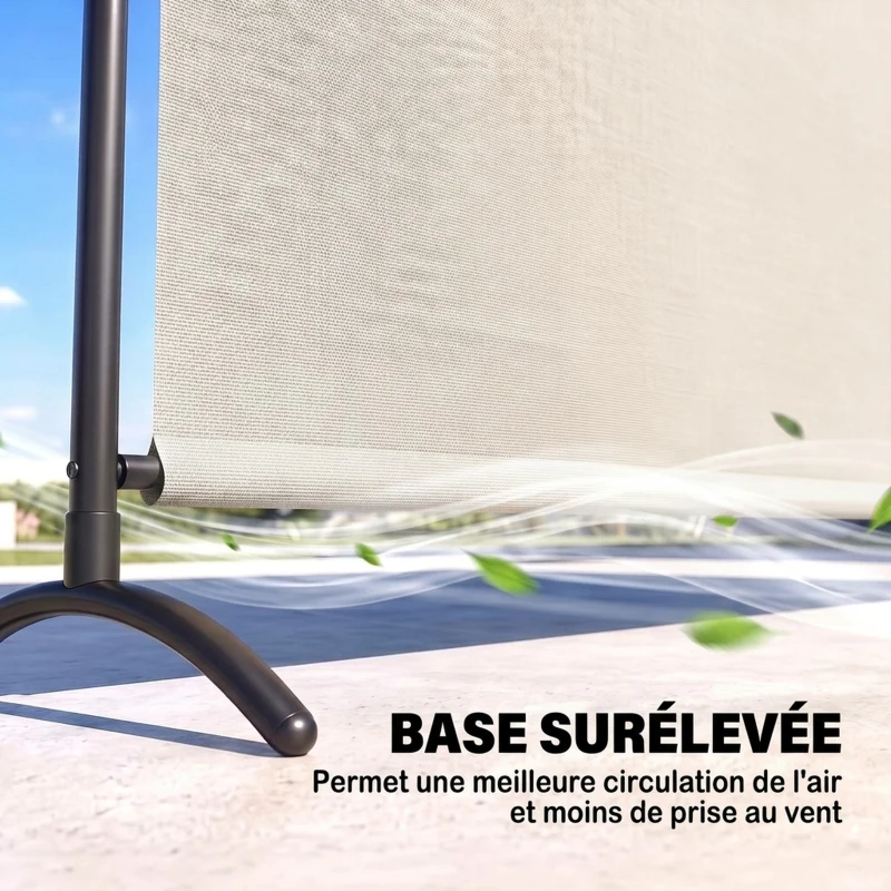 Outsunny Paravent Extérieur à Panneau Unique, Séparateur de Pièce de 180H cm avec Protection UV30+, Beige