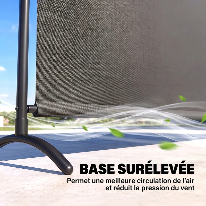 Outsunny Paravent Extérieur à Panneau Unique, Séparateur de Pièce de 180H cm avec Protection UV30+, Gris Foncé