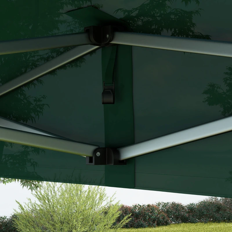 Outsunny Techo de Repuesto para Carpa Plegable de Tela Oxford 3x3 m con Techo Puntiagudo Impermeable y Anti-UV Verde Oscuro