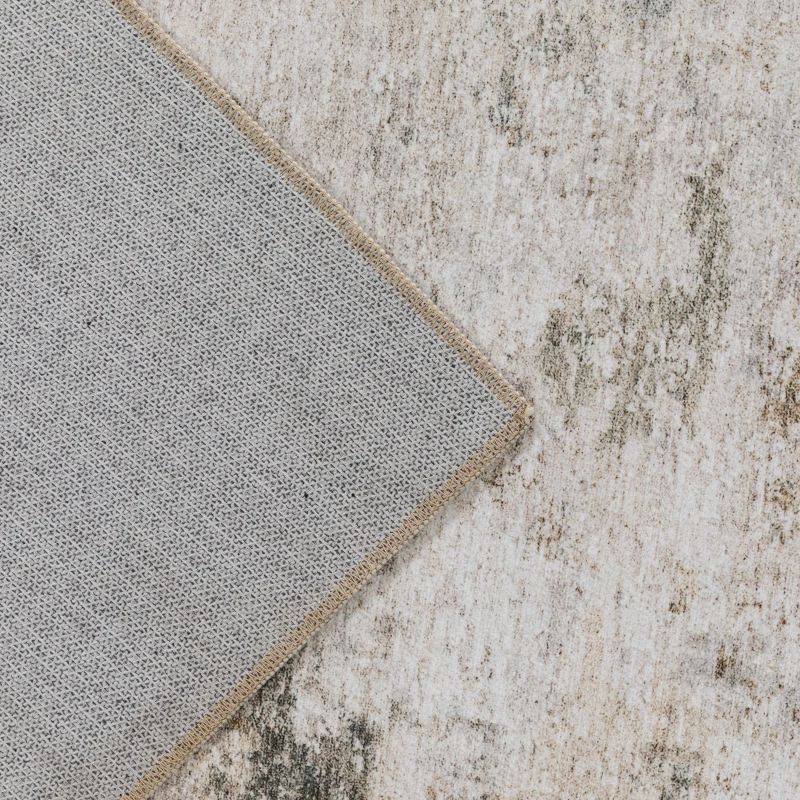 HOMCOM Vloerkleed van polyester met modern artistiek patroon, wasbaar, bruin