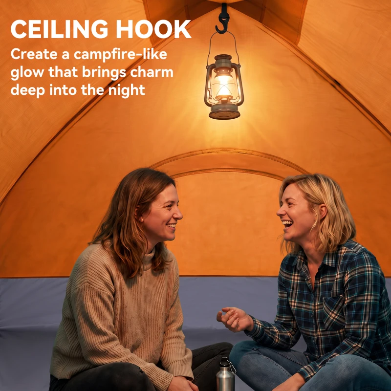Outsunny 2 Person Camping Tent, Dome Tent with Zipped Doors, Storage Pocket, Portable Handy Bag, Orange