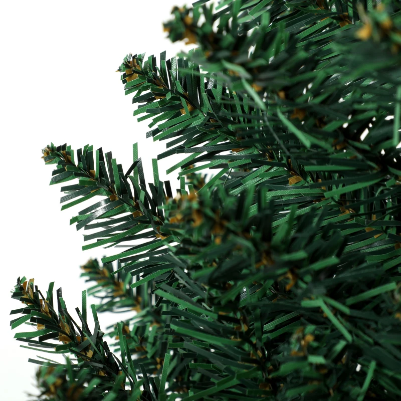 HOMCOM Kerstboom met 550 warmwitte leds, 1494 takpunten, brandvertragend, kunststof/metaal, 180 x 112 cm, groen