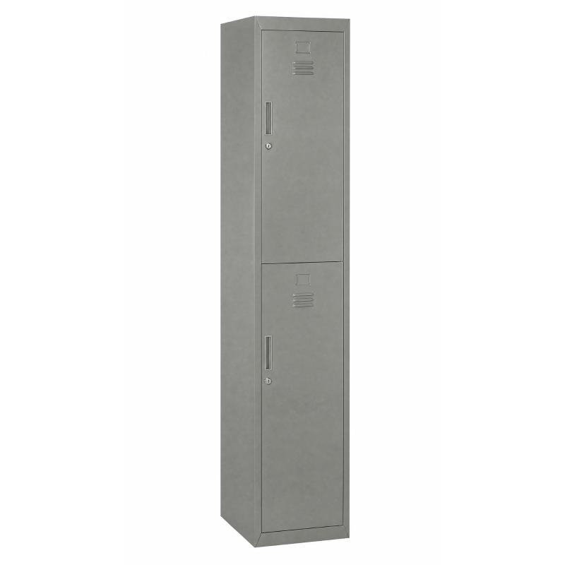 Vinsetto Armoire métallique à casiers avec 2 compartiments, verrouillable avec 2 clés, 4 étagères, 38 x 46 x 180 cm, gris
