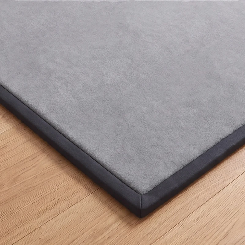 AIYAPLAY Tappeto Gioco Bambini 0-3 Anni 180x150x3 cm con Superficie Impermeabile, in Flanella e Schiuma, Grigio Scuro