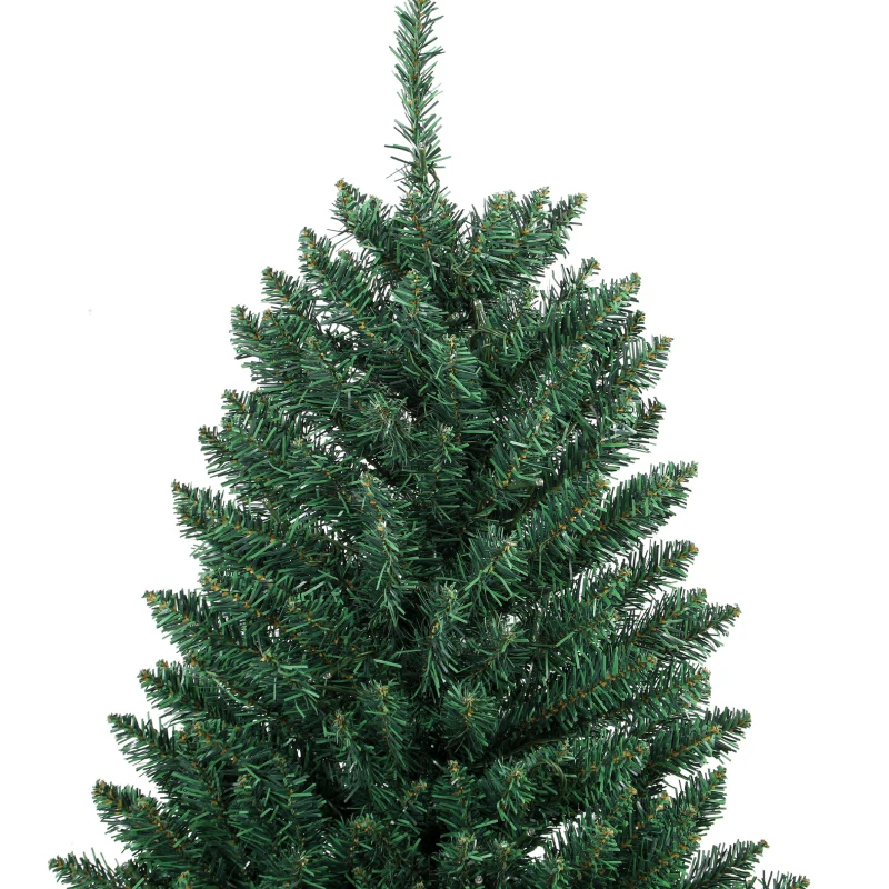 HOMCOM Kerstboom met 550 warmwitte leds, 1494 takpunten, brandvertragend, kunststof/metaal, 180 x 112 cm, groen