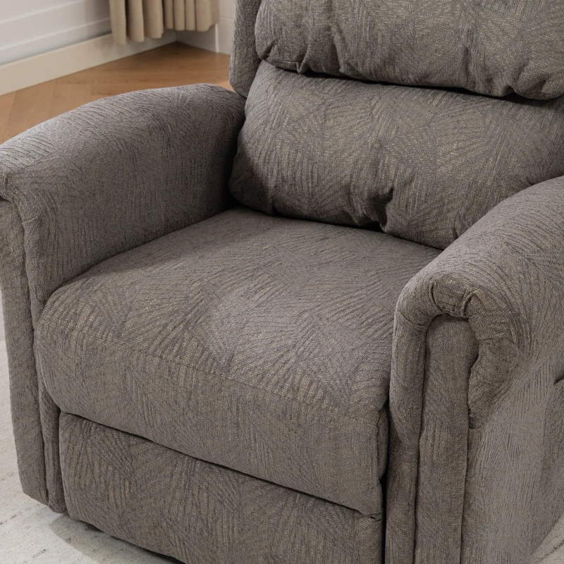 HOMCOM Velvet-Feel Electric Riser Recliner Chair, Power Lift Recliner Chair for Elderly with Remote Control, Dark Grey
