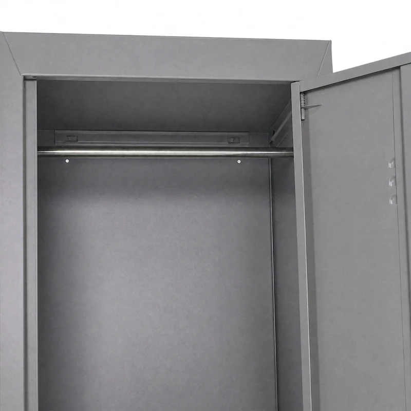 Vinsetto Armoire métallique à casiers avec 2 compartiments, verrouillable avec 2 clés, 4 étagères, 38 x 46 x 180 cm, gris
