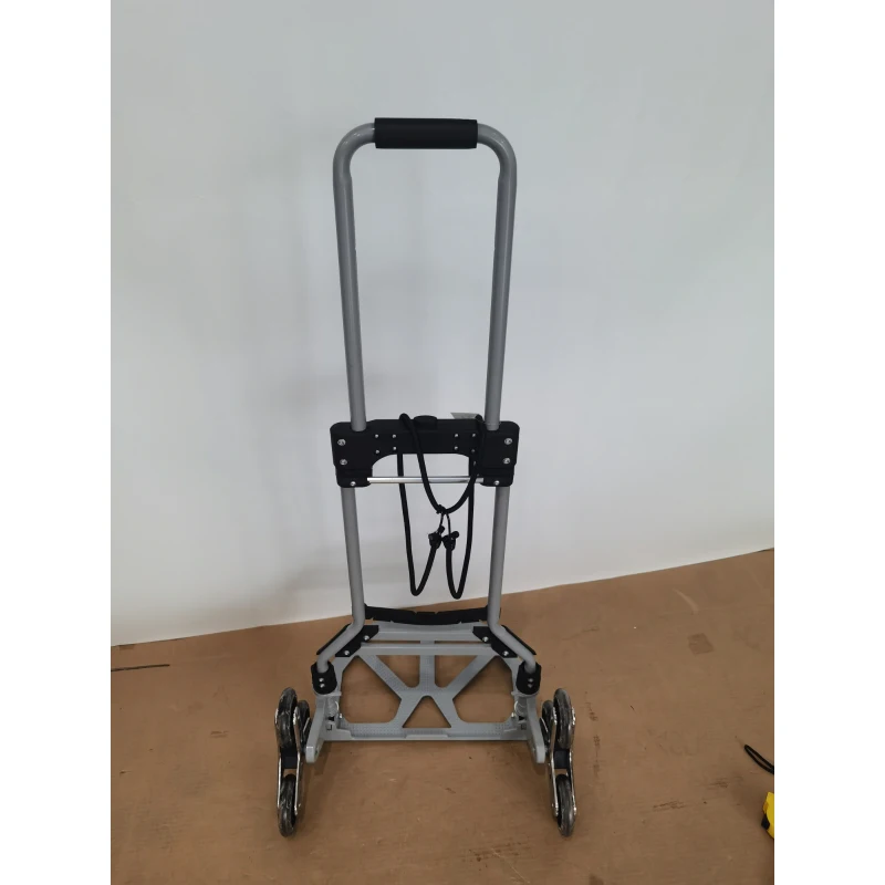 HOMCOM Carrito Portapaquetes Plegable para Escaleras 6 Ruedas, Capacidad 75kg, Estructura de Acero y Aleación de Aluminio, Plateado