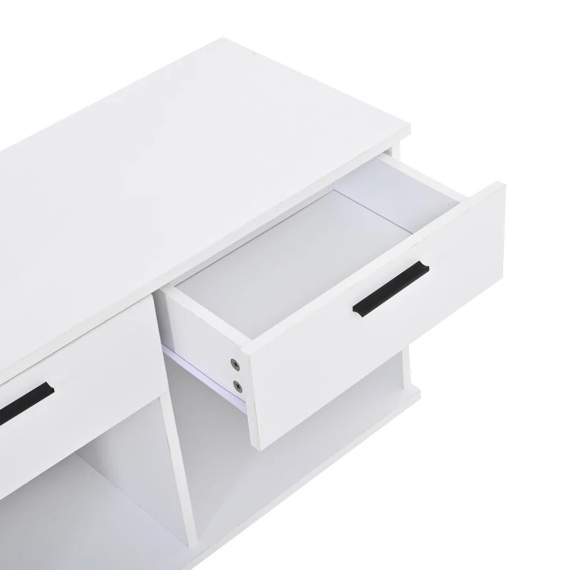 Hallway Storage Unit with Mirror and 4 Hooks, Space-Saving Shoe Cabinet with 10 Compartments for Entryway, 120L x 35W x 175.5H cm, White