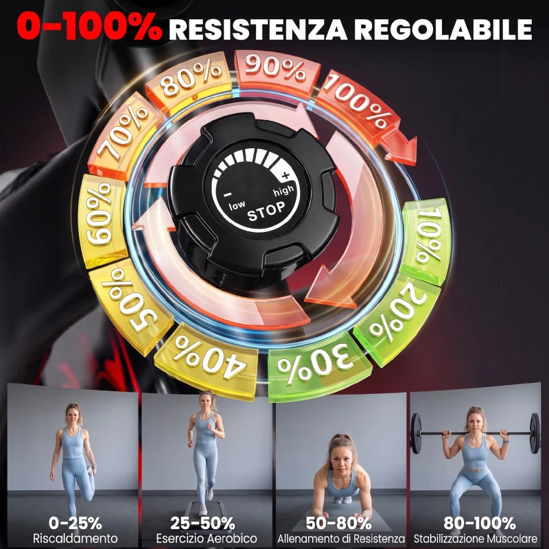 SPORTNOW Cyclette Professionale con Sella Regolabile, Volano 6kg, Nero