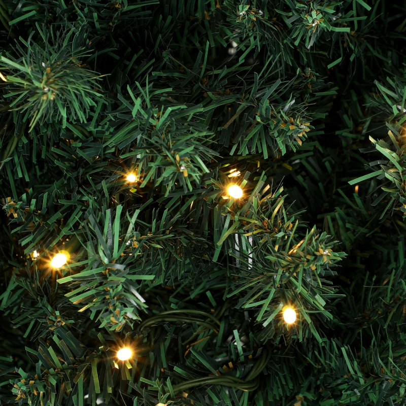 HOMCOM Kerstboom met 550 warmwitte leds, 1494 takpunten, brandvertragend, kunststof/metaal, 180 x 112 cm, groen