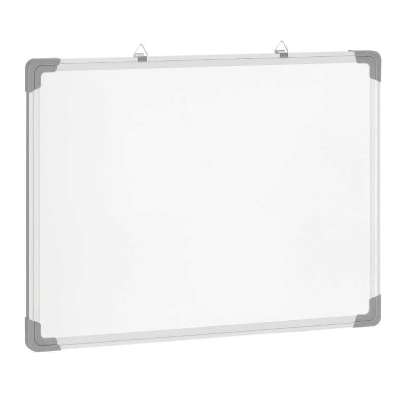 HOMCOM Whiteboard Magnettafel, leicht abwischbar, mit 4 Markern, 10 Magneten, 1 Radierer, 60 x 1,8 x 45cm