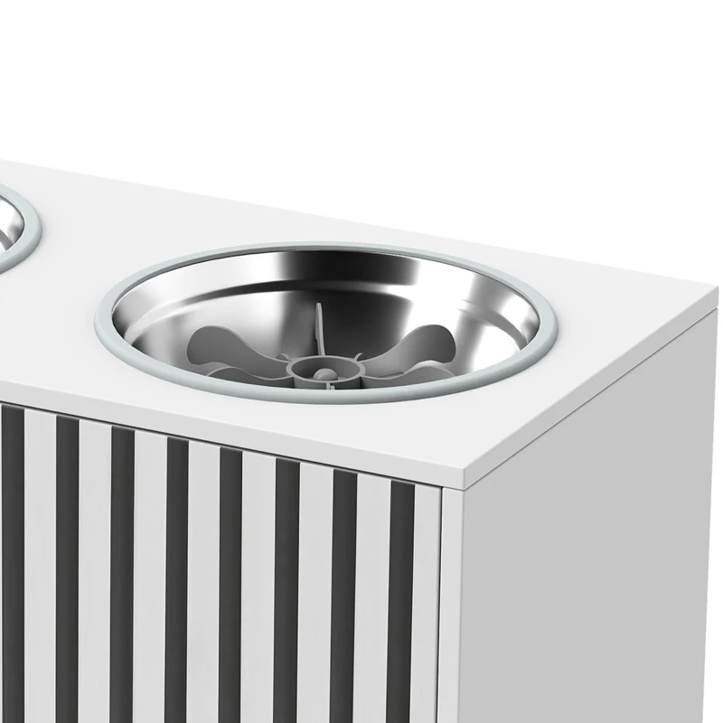 PawHut Gamelles surélevées pour chien, meuble repas avec rangement 10,6 gal, 2 gamelles inox 2,1 qt, anti-glouton, antidérapant